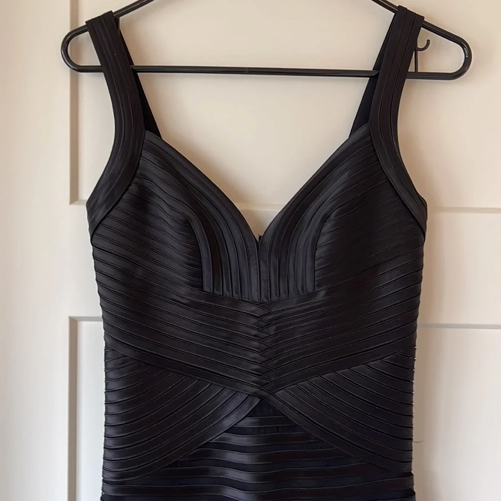 BCBG MAXAZRIA Full Length Black Gown - Picture 2 of 9